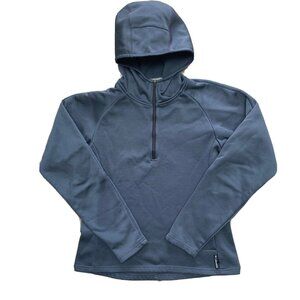 Columbia Soft Shell Jacket 1/4 Zip Womens Medium Hooded Pullover Titanium Gray